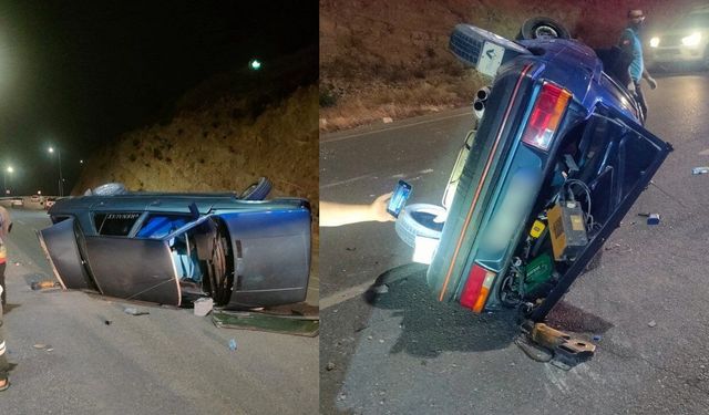 Kahramanmaraş'ta araç takla attı yaralıyı itfaiye kurtardı
