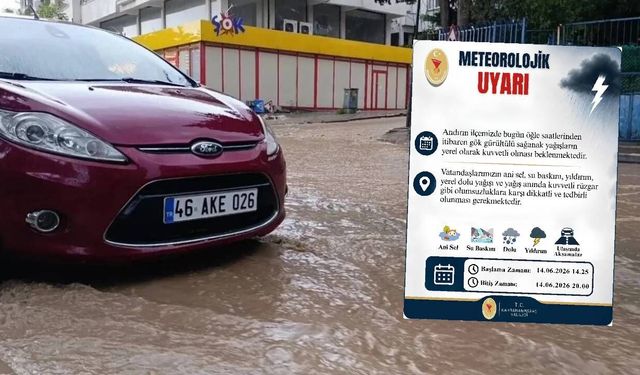 Kahramanmaraş'ta dışarı çıkacaklar dikkat: Sağanak yağış geliyor