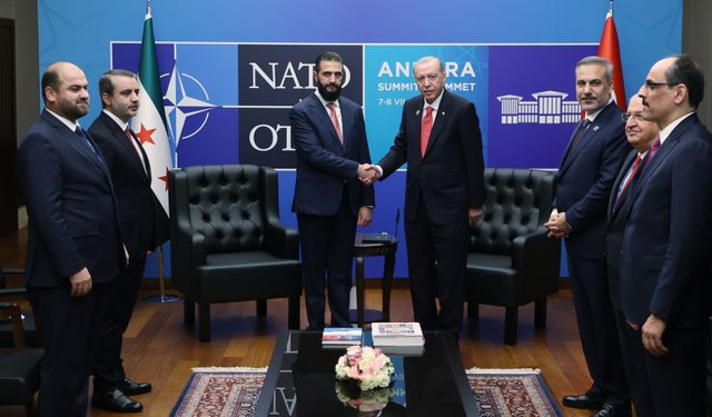 Cumhurbaşkanı Erdoğan, Suriye Cumhurbaşkanı Şara'yı kabul etti