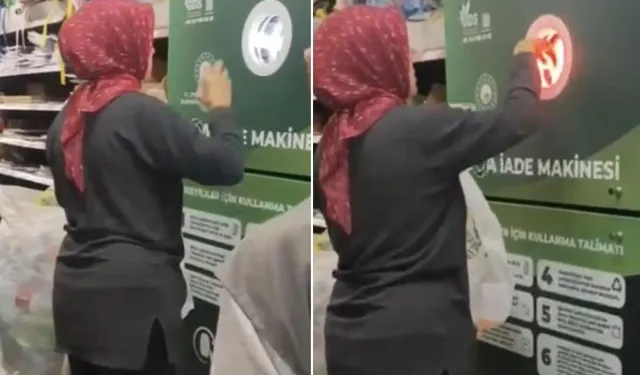 Depozito Makinesi Önünde Sıra Krizi! Vatandaşlar Birbirine Girdi
