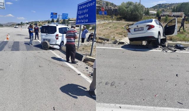 Isparta’da kavşakta kaza! Bir kişi hastaneye kaldırıldı
