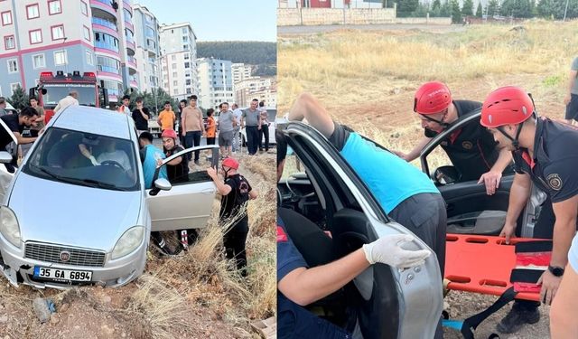 Kahramanmaraş Onikişubat'ta kaza sonrası kurtarma operasyonu