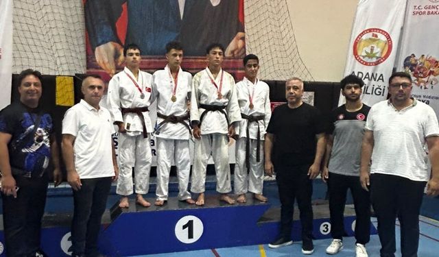 Kahramanmaraşlı judocular Adana'da mindere damga vurdu