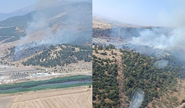 Kahramanmaraş'ta korkutan orman yangını! Helikopterler peş peşe havalandı