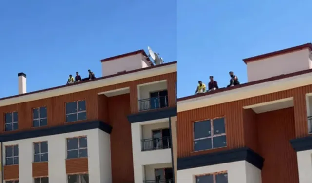 Kahramanmaraş'ta Maaşlarını Alamadıklarını İddia Eden İşçiler Çatıya Çıktı