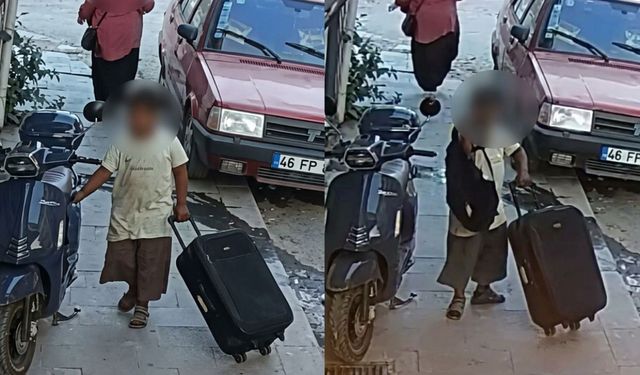 Kahramanmaraş'ta motosiklet çantasını alıp gitti