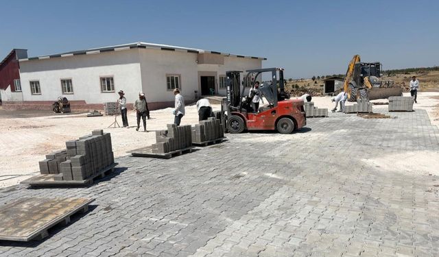 Kahramanmaraş’ta Pazarcık Kızkapanlı’nın Sosyal Tesisinde Çevre Düzenlemesi