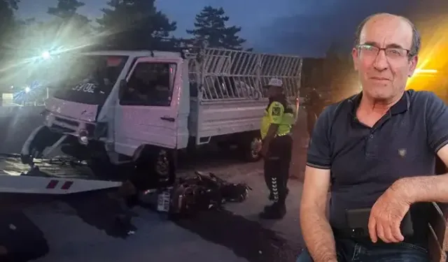 Kamyonet ile çarpışan motosiklet sürücüsü yaşamını yitirdi