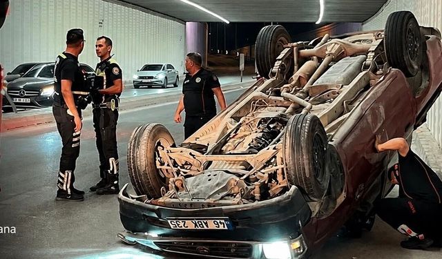 Kahramanmaraş'ta pikap takla attı
