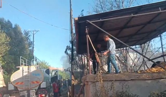 Malatya'da bahçe yangını yerleşim yerine sıçradı; 2 ahır, 1 ev zarar gördü