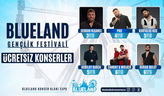 Blueland’dan Gençlere Dört Günlük Ücretsiz Konser Şöleni