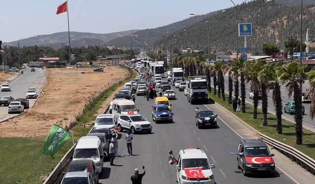 Bosna-Hersek'ten yola çıkan "Filistin Konvoyu" Kahramanmaraş'a ulaştı