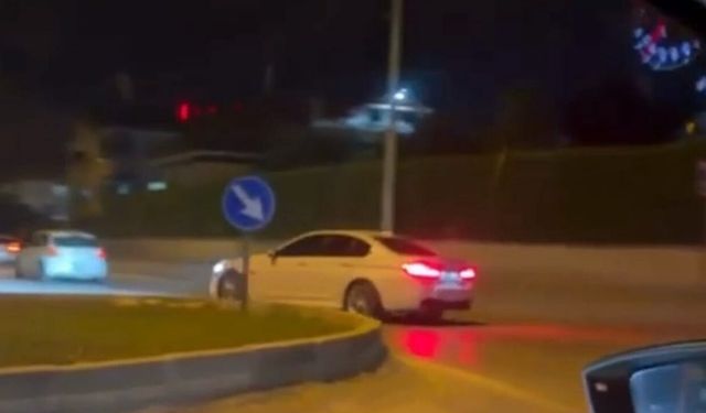 Drift atan aday sürücü polisten kaçamadı ceza yağdı