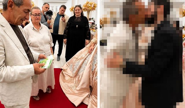 Düğünde Kimsenin Beklemediği An! Büyükbaba Damadı Dudaklarından Öptü