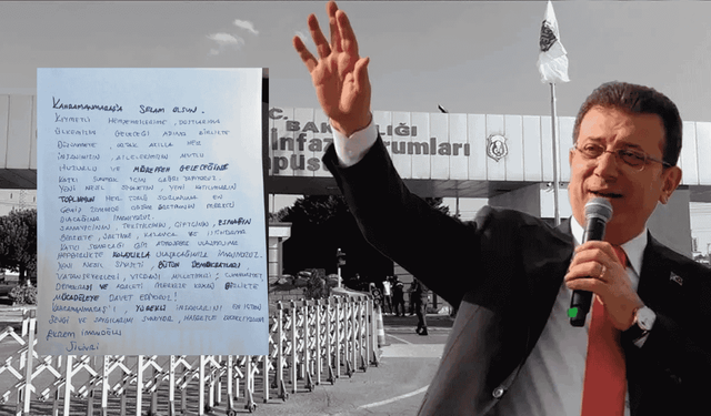 Ekrem İmamoğlu’ndan Kahramanmaraş’a gönderilen el yazısı mesaj ortaya çıktı