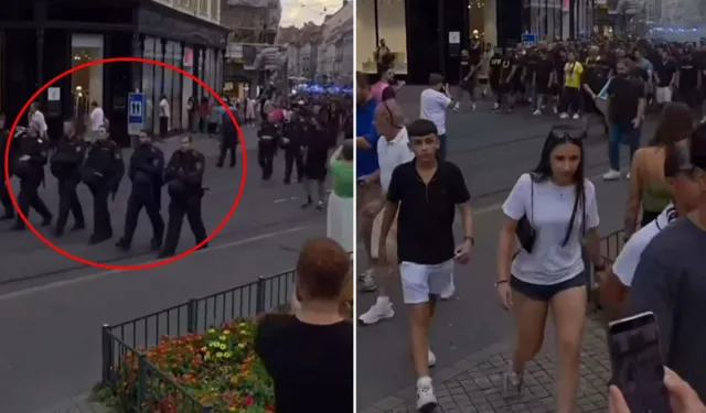 Fener taraftarı sokakları inletti! Polis etten duvar ördü