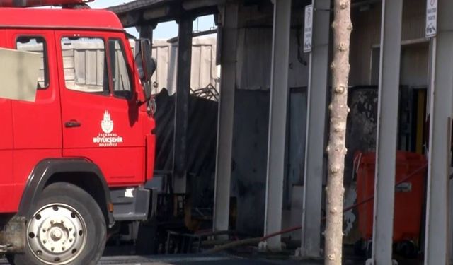 Hastane bahçesinde korkutan yangın