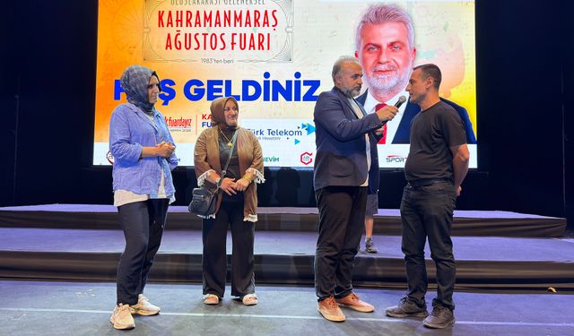 Kahramanmaraş Ağustos Fuarı'nda aileler sahnede kıyasıya yarıştı