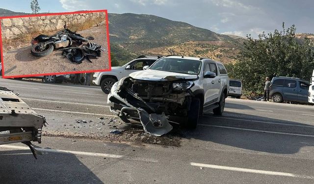 Kahramanmaraş karayolunda kafa kafaya çarpışan motosikletin sürücüsü öldü