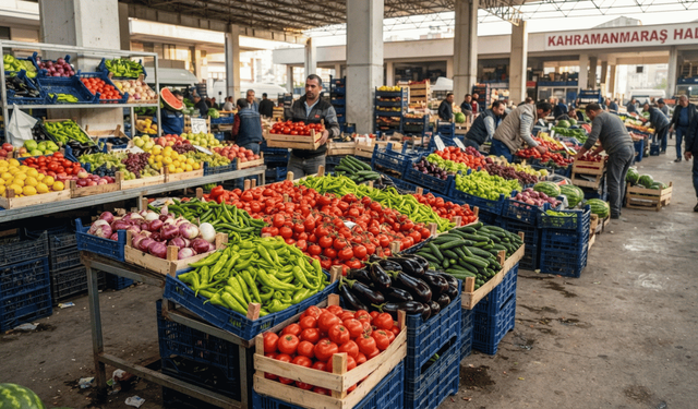 Kahramanmaraş Sebze ve Meyve Hali'nin 17-23 Ağustos güncel fiyat listesi