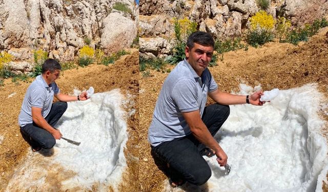 Kahramanmaraş’ta Asırlık Gelenek! Kışın Saklıyorlar, Yazın Kar Çıkarıyorlar