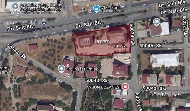 Kahramanmaraş'ta icradan satılık 3 milyon 939 bin TL'ye 4+1 daire
