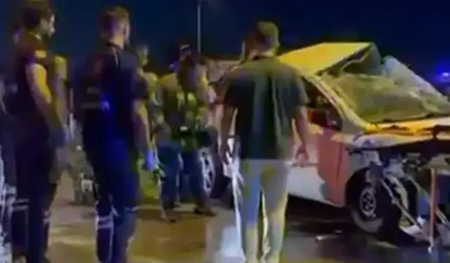 Otomobil refüje çarptı: 1 ölü, 1 ağır yaralı