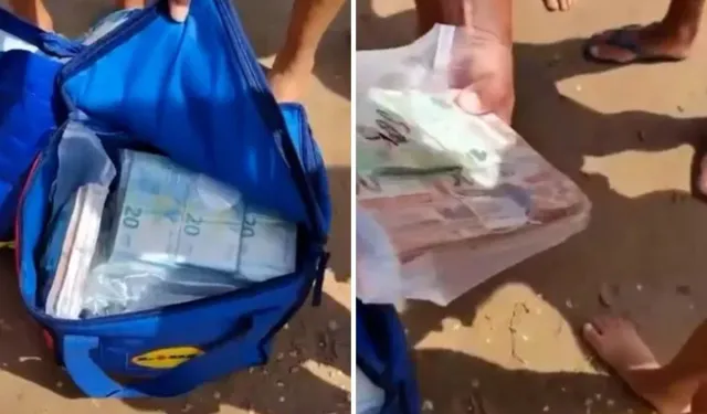 Plajda Yürürken Servet Buldular! Kıyıya Vuran Çantalardan 700 Bin Avro Çıktı