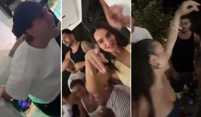 Ünlü isim içip içip kendinden geçti