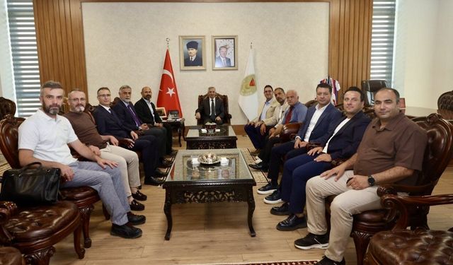 Vali Ünlüer TUSAŞ heyetini makamında kabul etti