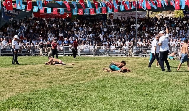 3. Kertmen Karakucak ve Şalvar Güreşleri başladı