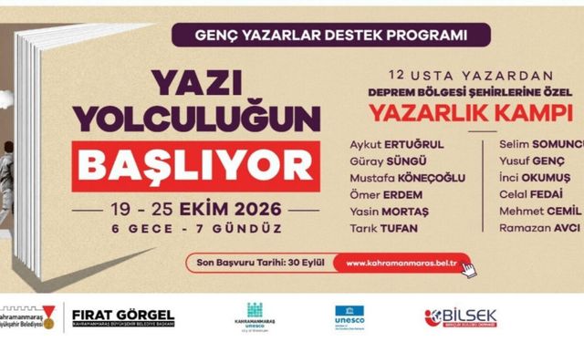 Kahramanmaraş’ta Genç Yazarlar İçin Büyük Buluşma! Başvurular Başladı