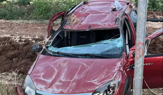 Kahramanmaraş'ta lastik patlaması kazaya neden oldu: 2 yaralı