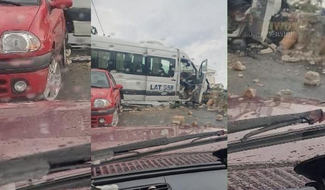 Sarıyer'de duvara çarpan okul servisinin şoförü yaralandı