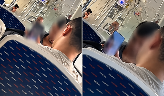 Toplu taşıma aracında uygunsuz içerik izledi