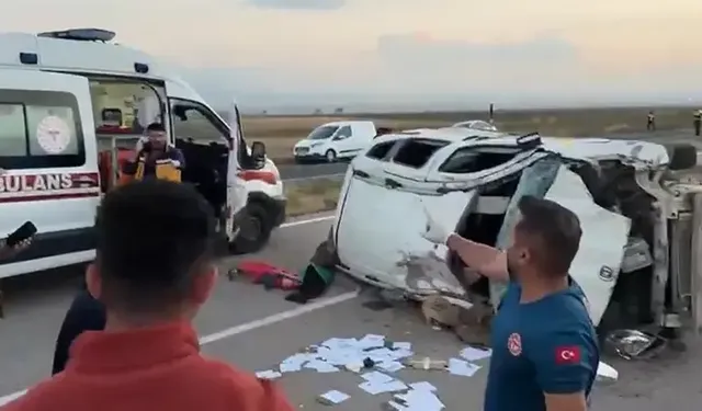 Düğün davetiyesi götürdükleri araç takla attı; 3'ü çocuk 6 yaralı