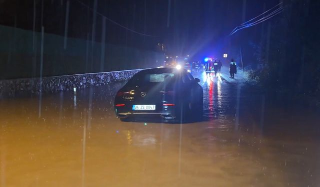 Şile'de Sağanak Sonrası Mahsur Kalan 2 Kişi Kurtarıldı