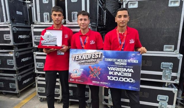 Kahramanmaraşlı öğrenciler TEKNOFEST’te Türkiye ikincisi oldu