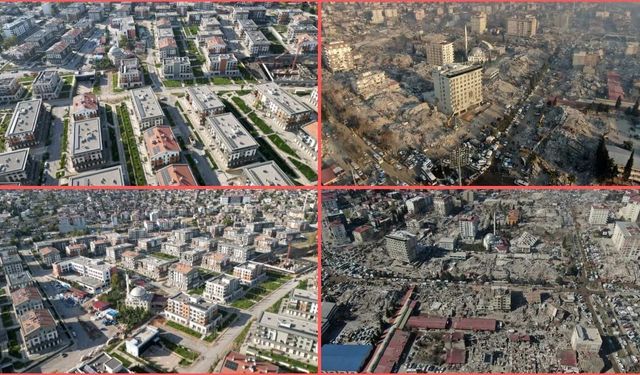 Kahramanmaraş'ta aynı yerin 4 yıl arayla çekilen görüntüleri
