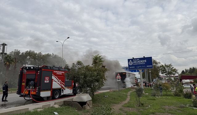 Kahramanmaraş'ta Fındık Yüklü Tırda Yangın Çıktı