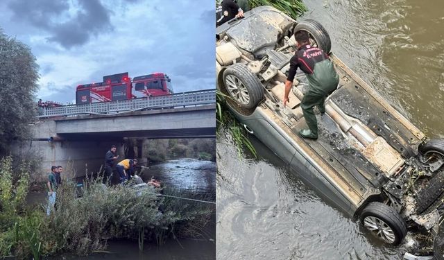Kahramanmaraş’ta otomobil köprüden çaya düştü 2 kişi hayatını kaybetti
