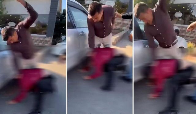 Şehri ayağa kaldıran görüntü! Elinde bıçakla öldüresiye darp etti