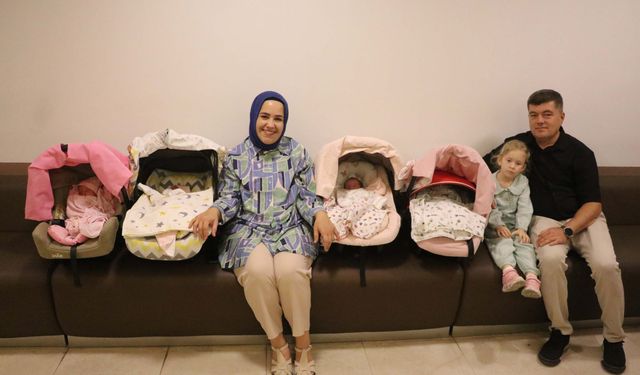 Tüp Bebek Tedavisiyle Dördüz Kız Sevinci: Artık 5 Kızları Var
