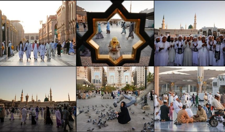 Hacılar, Hazreti Muhammed'in nuruyla aydınlanmış şehir Medine'de