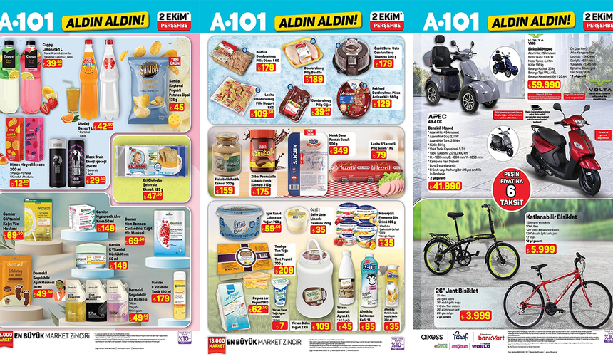 3-7 ekim haftasında A101 aktüel ürünler listesi geldi