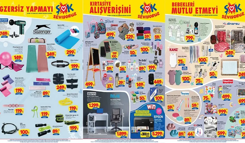 ŞOK Aktüel Kataloğu 2025: Pilates Seti ve IP Kamera Bu Fiyatlarla İlk Kez