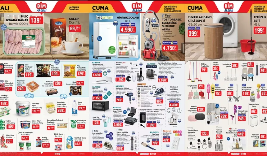 BİM’de Bu Hafta Neler Var? Kahve Makinesi, Tost Makinesi ve Elektrikli Süpürge Geliyor