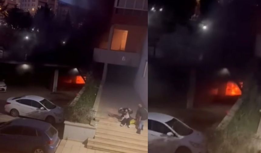 Kahramanmaraş’ta Park Halindeki Elektrikli Araç Alev Aldı