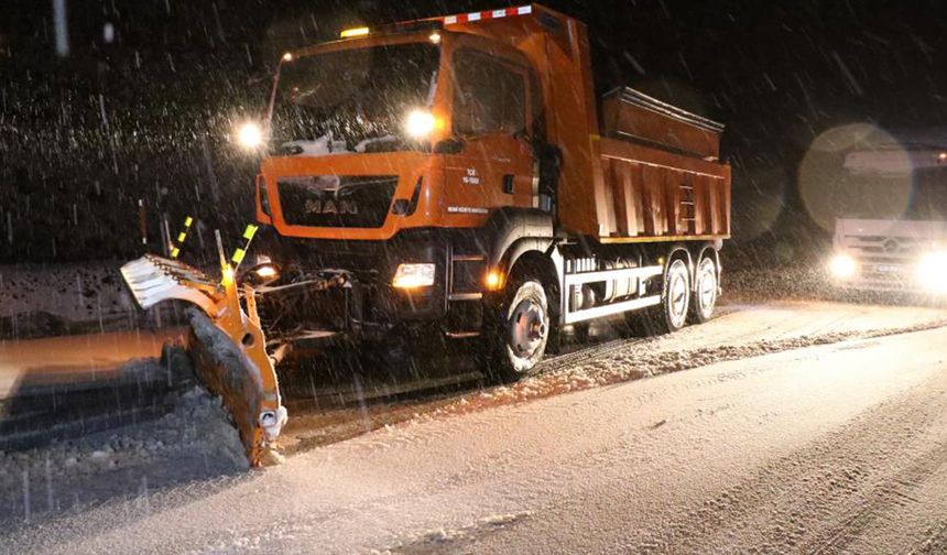 Erzincan'da gece boyunca kar etkili oldu