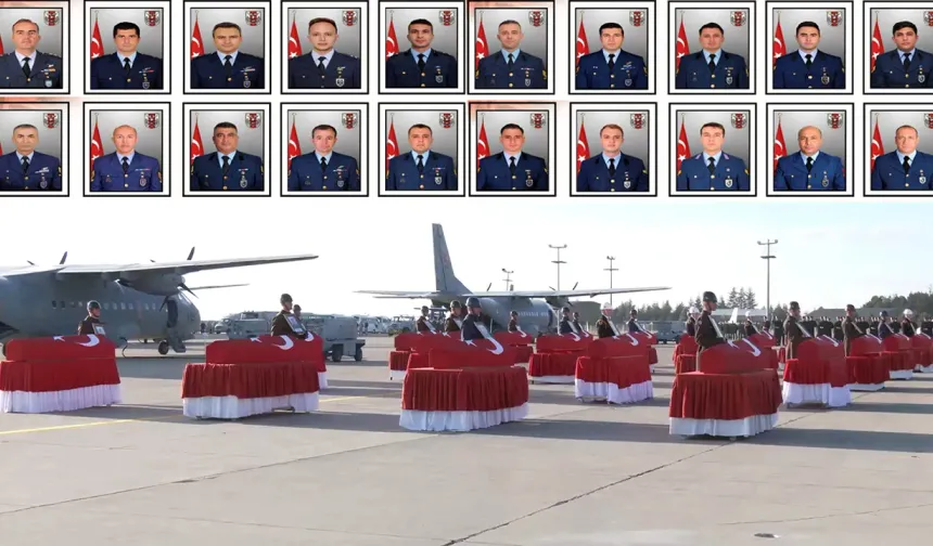 Türkiye şehitlerine ağlıyor: Kahramanlara son görev Mürted Hava Üssü'nde yapıldı
